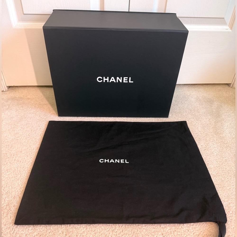 Chanel Empty Magnetic Box 15x11.5x6” and Chanel Dust Bag 18x13”
